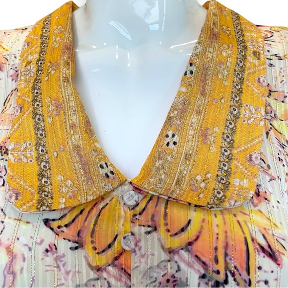 RACHEL ZOE PRINTED CROP TOP. WOMEN’S SIZE MEDIUM - Picture 5 of 8